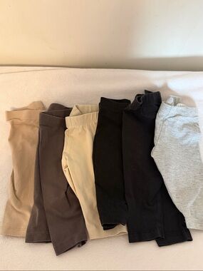 H&M baby Neutral Cotton Leggings Pack - Black, Beige, Taupe and Grey 6pk